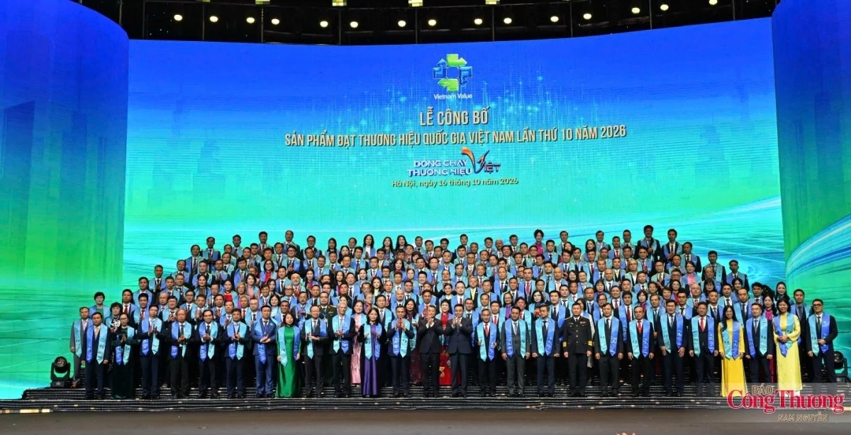 Lễ công bố sản phẩm đạt Thương hiệu quốc gia Việt Nam lần thứ 10 năm 2026