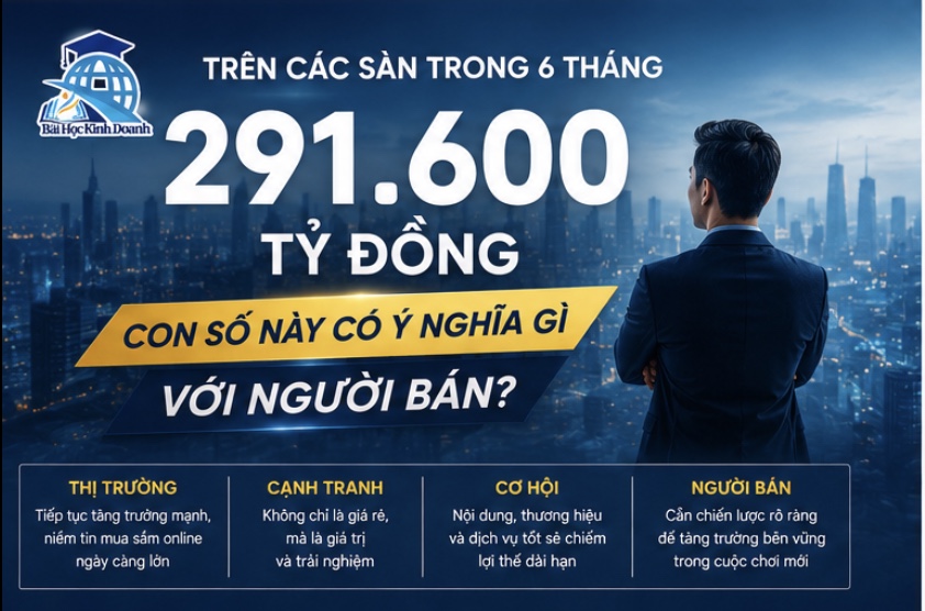 291.600 tỷ đồng: Người Việt đã chi từng đó trên các sàn trong 6 tháng. Con số này có ý nghĩa gì với người bán?