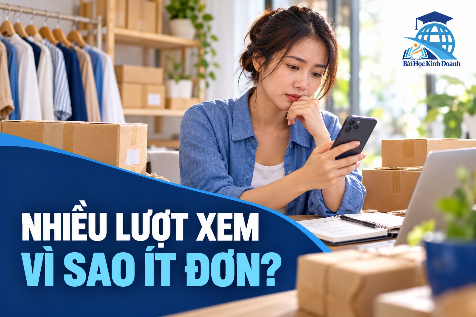 Ảnh minh họa thiết kế cho bài Nhiều lượt xem nhưng không ra đơn: Kiểm tra 6 điểm trước khi tăng quảng cáo